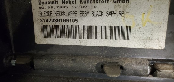 Накладка крышки багажника BMW X3 E83 2004-2010