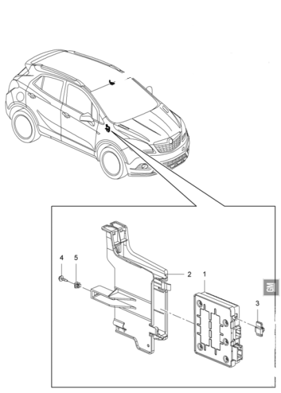 Кронштейн блока комфорта Opel MOKKA 2013-2018