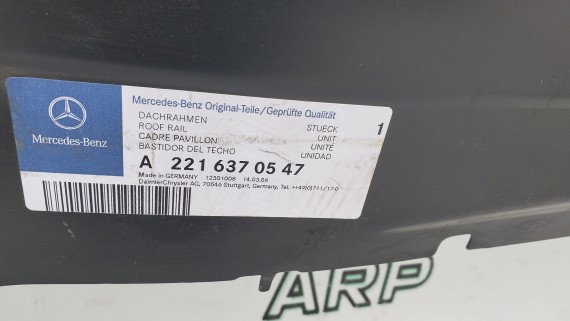 Усилитель крыши продольный правый Mercedes-Benz S-Class W221 2005-2013