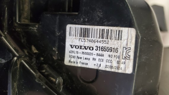 Фонарь задний правый Volvo XС90 2 2014-2019