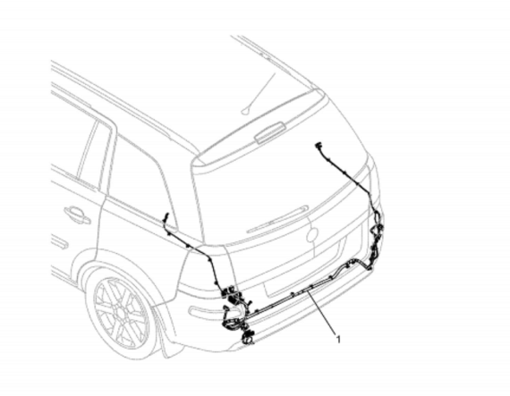 Проводка задней части кузова Opel Zafira B 2005-2012