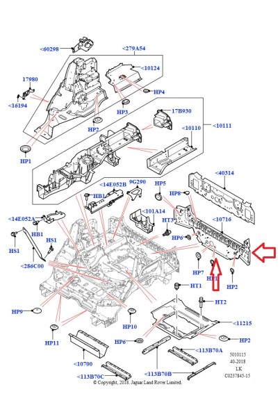 Панель кузова задняя Range Rover 4 L405 2012-2017