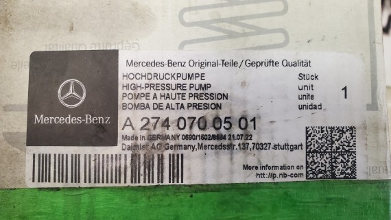 ТНВД Mercedes-Benz C-Class W205 E-Class W212 2014–2023