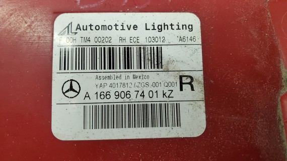 Фонарь задний правый Mercedes-Benz GL-Class X166 2012-2015