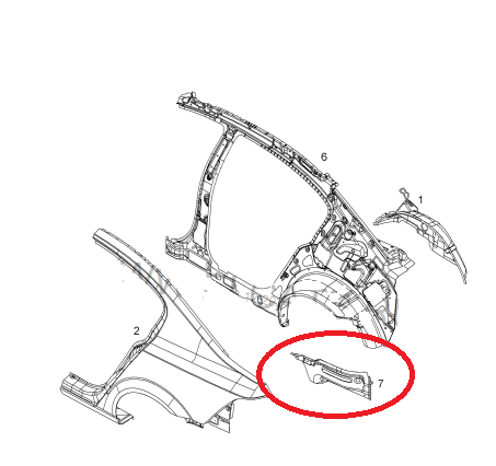 Панель задней части кузова Opel Astra H 2004-2007