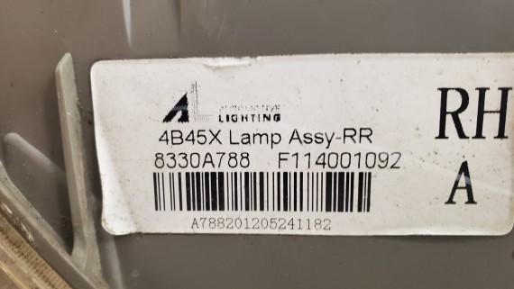 Фонарь задний правый Mitsubishi Outlander 3 GF 2013-2015