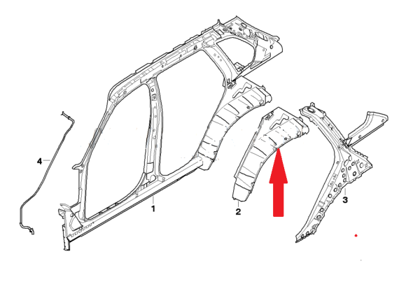 Брызговик кузова задний левый BMW X5 E70 2006-2012