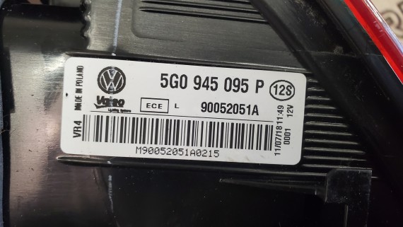 Фонарь задний левый Volkswagen Golf MK7 2012-2017